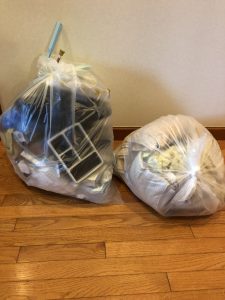 お片付け後のゴミ